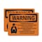 Signmission Carbon Dioxide Gas Discharge With Symbol OSHA Warning Sign, Plastic, 10in W x 7in L, 2PK OS-2PACK-WS-P-710-L-11997 - alternate 1
